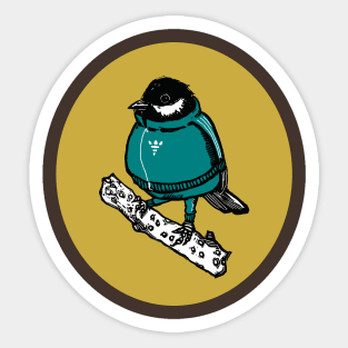 Tracksuited Great Tit Sticker
